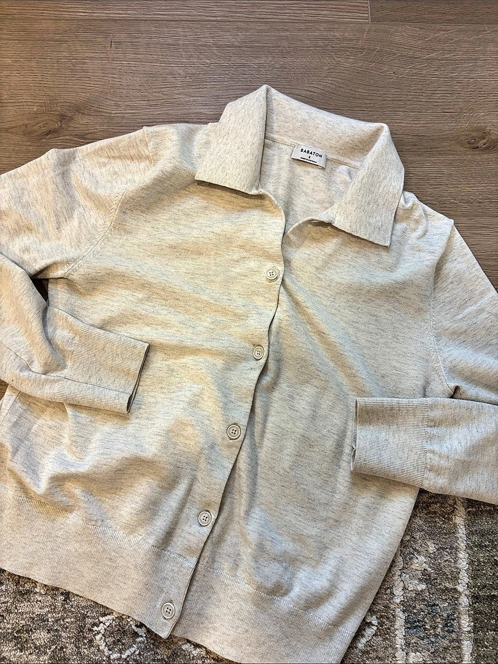 Babaton Cream Button-Front Shirt Like New aritzia